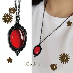 ヴィンテージ レッド ゴシック ネックレス