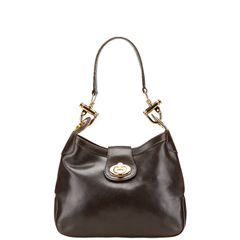 セリーヌ ワンショルダーバッグ ハンドバッグ ブラウン レザー レディース CELINE【228-21291】