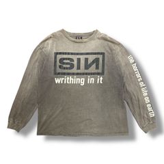 SAINT MICHAEL 22AW SIN LS TEE シン ロングスリーブTシャツ 長袖Tシャツ カットソー セントマイケル SM-A22-0000-012 グレー系 XXL 94429A7