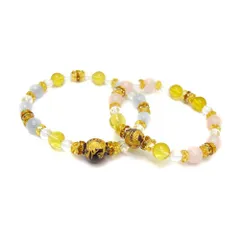 【ペアブレスレット】 アメジスト金龍 アクアマリン・ローズクォーツ数珠 ブレスレット メンズ・レディース 天然石 パワーストーン