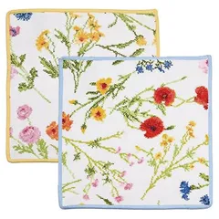 【匿名配送】新品未使用　フェイラー　FEILER　タオルハンカチ　25cm×25cm　フラワーメドゥ  FLower Meadow　【ブルー・イエロー からお選びください】プレゼントにも　母の日　敬老の日　ホワイトデー　誕生日　ミニタオル　　クリスマス　お年玉
