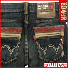 EDWIN エドウィン W28 デニム パンツ444XVS ジーンズ ヴィンテージ加工 日本製 古着 バイク メンズ XV エドウィン_ウエスト73cmから77cm一覧←SEULB屋着古← HS385