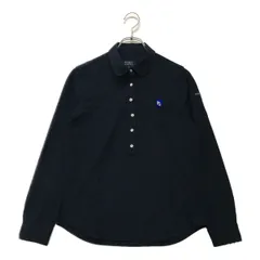 中古 レディース パーリーゲイツ PEARLY GATES 長袖ポロシャツ 1(M) 紺 ネイビー シンプル  春秋
