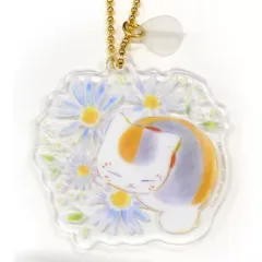 【中古】雑貨 ニャンコ先生/ブルーデイジー お花のアクリルチャーム 「一番くじ 夏目友人帳 ニャンコ先生と花しらべ」 G賞