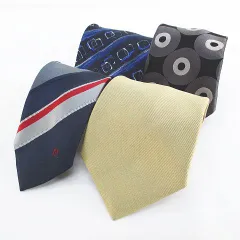 ピエールカルダン Pierre Cardin 4本セット シルク 絹 ネクタイ レギュラータイ ACEIFA 紺系 ネイビー フランス製 総柄