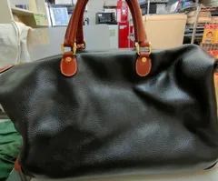 ITALY Dellga/デルガボストンバッグ/メンズレザーグリーン系