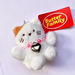 butter family ミルクキャット ぬいぐるみ マスコット 猫 Qoo10] 即日発送) Butter Shop Bu : KPOP