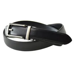 オートロックベルト《ブラックシボ》 新品 未使用牛革 本革 レザー 穴なし カット可能 ビジネスベルト 【C7T】【メール便3】 ファッション