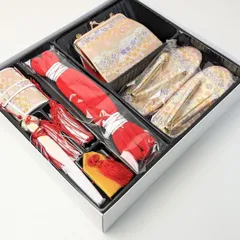 七五三 7歳 四つ身用 草履バッグ 筥迫セット 6色 白/金/ピンク/黒/赤/緑