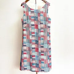 美品⭐︎Sybilla ニットワンピース　総柄　花柄　ハート　ベージュ　L 襟付き ニット ワンピース Liala×PG 全8色｜lpg312-0860【25