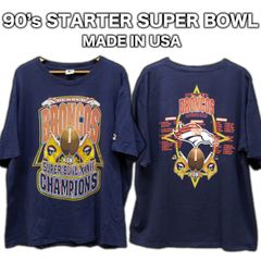 90's USA製 STARTER スーパーボウル 1997年 チャンピオンTシャツ XL XXXII デンバーブロンコス NFL アメフト ビンテージ