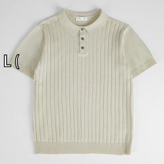 新品 CIRCOLOチルコロ1901 半袖ニットポロシャツ グレー イタリア製