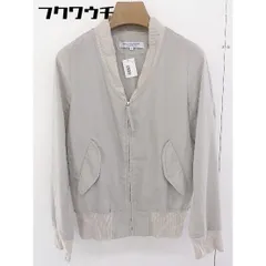 ◇ BEAUTY & YOUTH UNITED ARROWS 薄手 長袖 ジップアップ ジャケット ブルゾン サイズM グレー ベージュ系 レディース  【1109290011105】