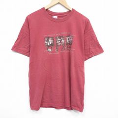 L/古着 半袖 ビンテージ Tシャツ メンズ 00s ユタ コットン クルーネック エンジ 25aug28 中古
