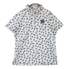 サイズ：L AND PER SE アンパスィ  半袖ポロシャツ ロゴ総柄 ホワイト系 [240101414924] ゴルフウェア レディース ストスト