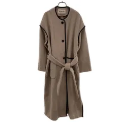 レイビームス ウールブレンド 長袖 ノーカラーコート ベージュ系 Ray Beams レディース 古着 【240216】