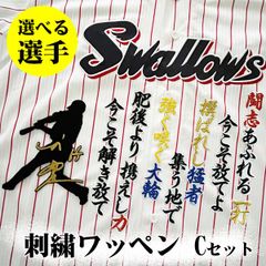 選べる選手 阪神タイガース 刺繍ワッペン 5点セット【黒】応援歌