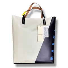 参考上代106700円 国内正規 未使用品 MARNI TRIBECA TOTE BAG トライベッカ バイカラー ツートーン トートバッグ マルニ SHMQ0037A2 シェル×ブラック 92893A3のサムネイル