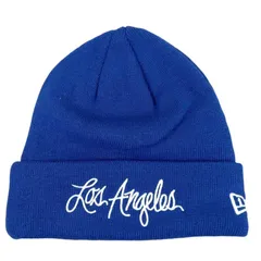 限定商品！新品タグ付き！ステューシー×ニューエラSTUSSY×NEW ERAニットキャップ帽子ビーニーNew York chapter beanieロサンゼルス刺繍HIPHOPヒップホップストリート青ブルー白ホワイトvintageヴィンテージ50217