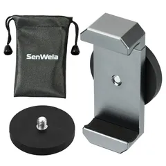 【新着商品】SenWela スマホホルダー 三脚 マグネット式 スタンド 【ファッションモデル監修】 壁 屋外 固定 自撮り 全身 ライブ配信 ダンス動画 SNS用 コンパクト (クリスタルグレー) 1