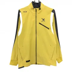 【新品】オークリー ジャケット イエロー×グレー 耐久撥水　ストレッチ UPF50 メンズ L ゴルフウェア Oakley