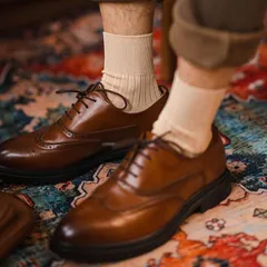 メンズ靴下 ms2402 1足組 リブ 接触冷感 無地 カジュアル ビジネス