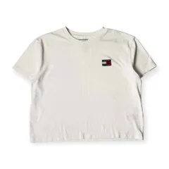 TOMMY JEANS トミージーンズ ワンポイント ロゴ 半袖 Tシャツ カットソー L/ホワイト レディース