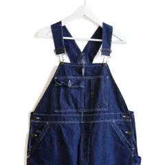 40s ROAD MASTER インディゴ デニム オーバーオール W42★ビンテージ ペインター パンツ ワーク レイルロード 濃紺 オーバーサイズ 30s