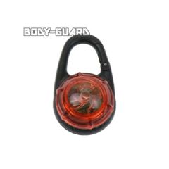 ペットにも使えるLEDライトカラビナタイプ　電池式　オレンジ
