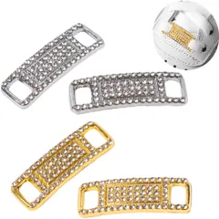 【迅速発送】Ｅｄｉｓｏｎ　Ｂｒａｉｎ スニーカー シューレース チャーム 2色4点セット 着せ替え デュブレ風アクセサリー キラキラ ゴールド シルバー