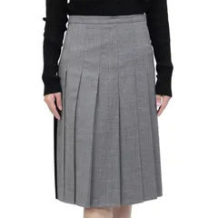 【MaxMara STUDIO / マックスマーラ ステュディオ】レディース プリーツ スカート (AGILE 61060303 GL×BK 020) 20aw グレー×ブラック [新品]
