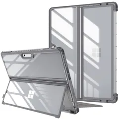 Fintie for New Microsoft Surface Pro 9 / Pro 9 5G 2022 13インチ ケース タイプカバー ソフトTPU 全面保護型 スタンド保護機能付き キックスタンドケース 軽量 薄型 耐衝撃（グレー）