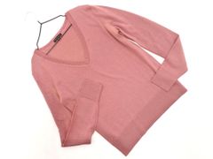 theory セオリー ウール100% Vネック ニット セーター size2/スモーキーピンク ◇■ レディース