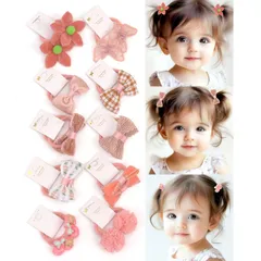 20本セット 髪飾り おしゃれ カラフル 髪留め 子供 入学 ベビー ヘアゴム お祝い ヘアゴム キッズ 誕生日プレゼント ヘアアクセサリー リボン (オレンジ) こども BIANHUAN