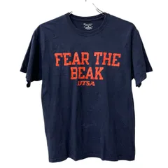 Champion 半袖 プリント Tシャツ M ネイビー チャンピオン フロント プリント クルーネック 古着卸 アメリカ仕入 a707-5772
