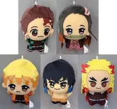 【中古】ぬいぐるみマスコット・ぬいぐるみバッジ 全5種セット ちびぐるみvol.1 「鬼滅の刃」