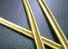 ★金山道　金線蛇腹紐5ミリ巾　1メーター分★金属ワイヤー仕様★新品★補修・製作用