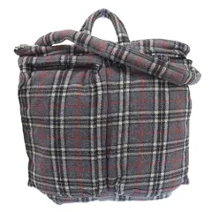 超美品 コムデギャルソン COMME des GARCONS HP-K205 タータンチェック ウール 2way ショルダー ハンドバッグ ヘルメットバッグ 希少 ユニセックス 旅