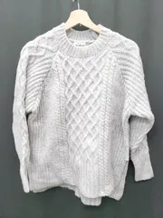 ◇ ⊇ Techichi テチチ 長袖 ニット セーター サイズフリー ライトグレー系　マルチ レディース P  【1410230019175】