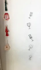 一点物✨ミニチュアカクテルグラスのガーランド　ワイヤーアート