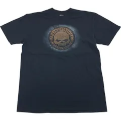 古着 ハーレーダビッドソン Harley-Davidson ドクロ柄 スカル柄 国旗柄 モーターサイクル バイクTシャツ メンズXL相当/eaa536332