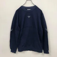 adidas originalsアウトラインクルーネックスウェットシャツ ネイビー　★ ◇■
