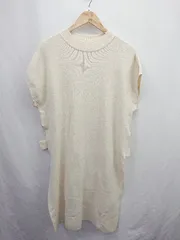 ◇ ⊇ ROPE PICNIC ロペピクニック ナチュラル系 半袖 ロングトップス サイズＭ クリーム系 レディース E  【1507160033682】