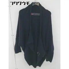 ◇ green label relaxing グリーンレーベル UNITED ARROWS ラメ 長袖 ニット カーディガン ネイビー レディース  【中古】 【1107130009459】