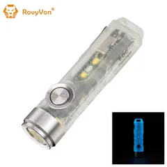 【新品】RovyVon ロビーボン LEDフラッシュライト Aurora A7 蓄光カラー ブルー オーロラ コンパクト 小型 超軽量18g USB Type-C 充電 ヘッドライト ヘッドランプ ランタン エマージェンシー 登山 アウトドア キャンプ トレッのサムネイル