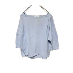 グリーンレーベルリラクシング　ブラウス　トップス　M相当　水色　ライトブルー　春夏　ナチュラル
