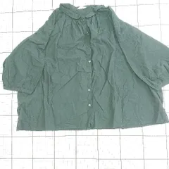 ◇ ⊂ SM2 サマンサ モスモス 麻混 透け感 半袖 ブラウス サイズフリー ブラック系 レディース E  【1508260031240】