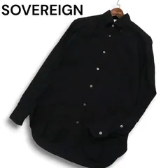 SOVEREIGN ソブリン ユナイテッドアローズ 通年★ 長袖 ボタンダウン シャツ Sz.38 メンズ 黒