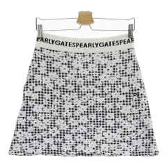 サイズ：1 PEARLY GATES パーリーゲイツ  ウエストロゴ ニットスカート 花柄 ホワイト系 [240101462834] ゴルフウェア レディース ストスト