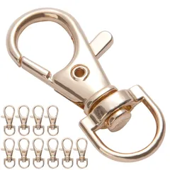 【数量限定】キーホルダー キーホルダー キーリング ハンドメイド キーホルダー金具 手作り ワンタッチキーホルダー金具 ワンタッチキーホルダー金具 回転カン付き 素材 丸カン付き ナスカン DIY 回転カン 手芸用品 10個入 アクセサリーパーツ（スタイル4）